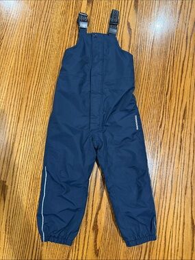 Kids Navy Waterproof Snow Overalls with Adjustable Straps